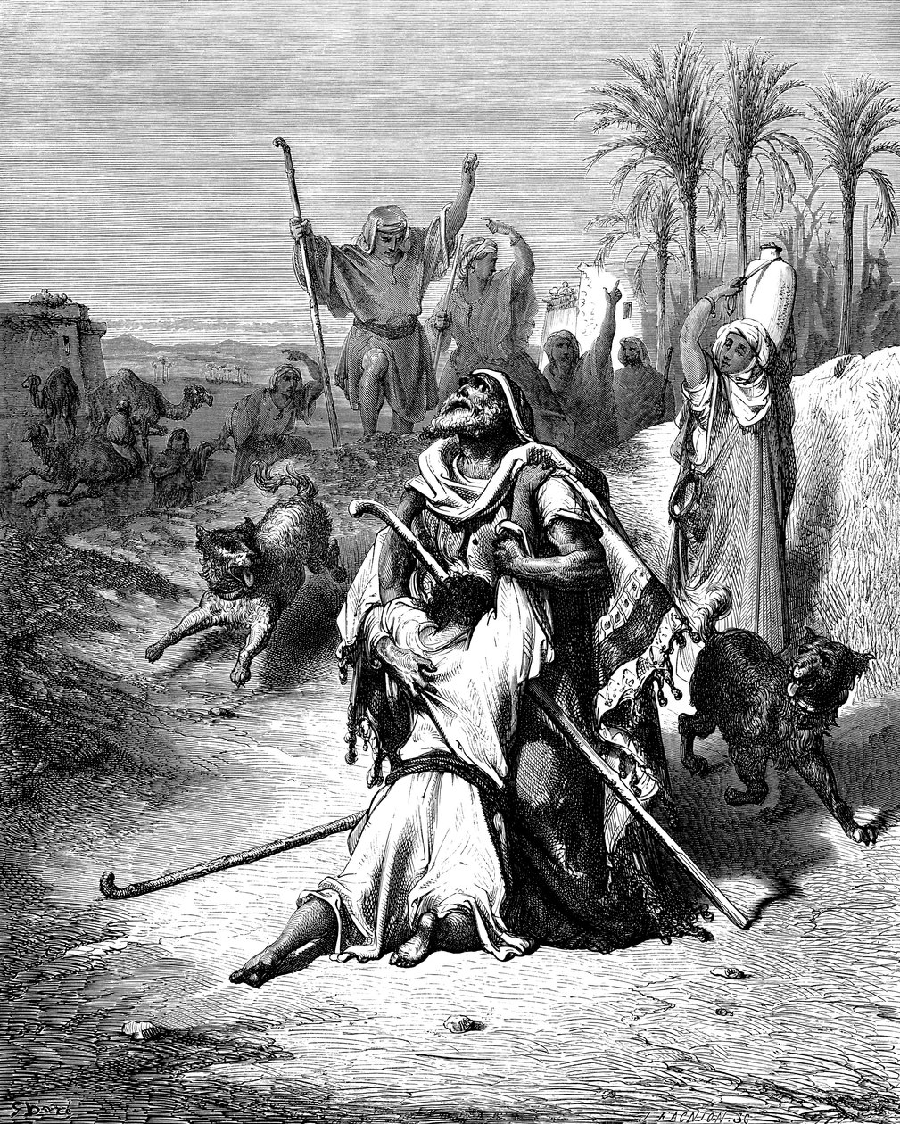 Terugkeer van de Verloren Zoon, 1865-1866 door Gustave Dore