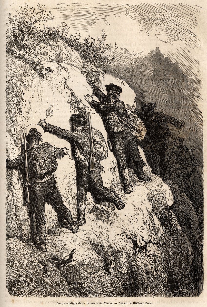 Smokkelaars uit de Serrania de Ronda door Gustave Dore
