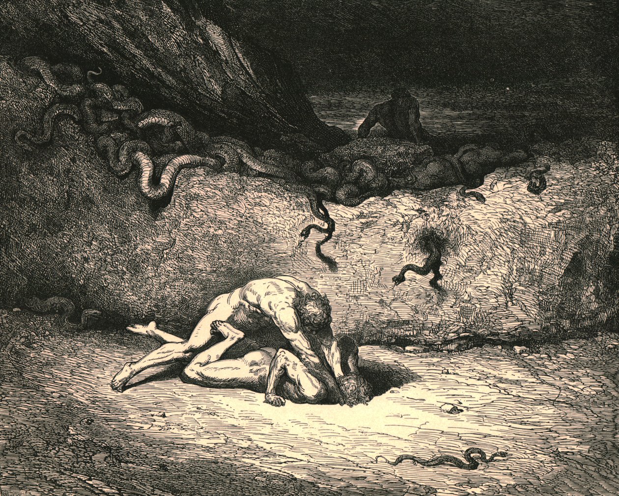 Die luchtgeest is Schicchi, in dezelfde stemming van willekeurige ondeugd ventileert hij nog steeds zijn wrok door Gustave Dore