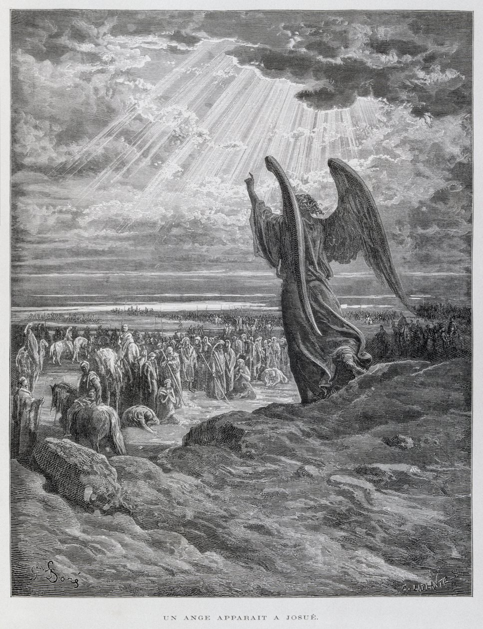 De engel verschijnt aan Jozua door Gustave Dore