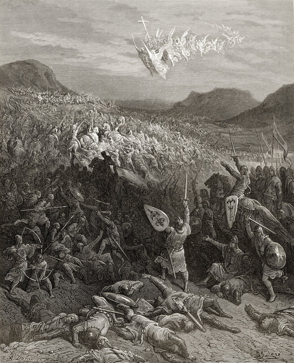 De slag bij Nicea in 1097, illustratie uit 