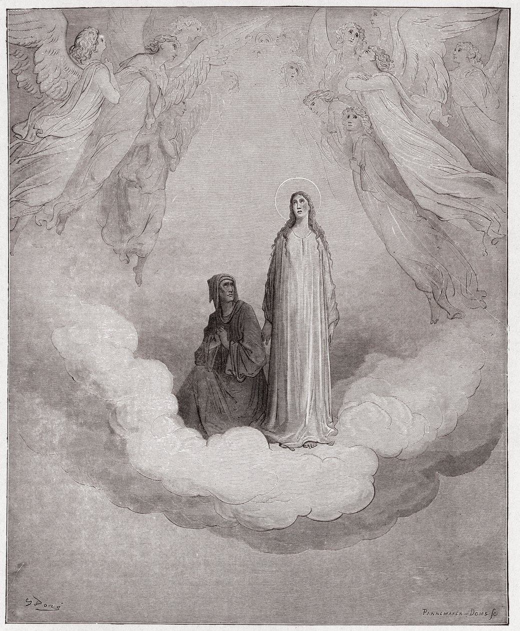 De Goddelijke Komedie (La Divina Commedia), Paradiso, Canto 21: Zalige Beatrice in de zevende cirkel - door Dante Alighieri (1265-1321) - Illustratie door Gustave Doré (1832-1883) door Gustave Dore
