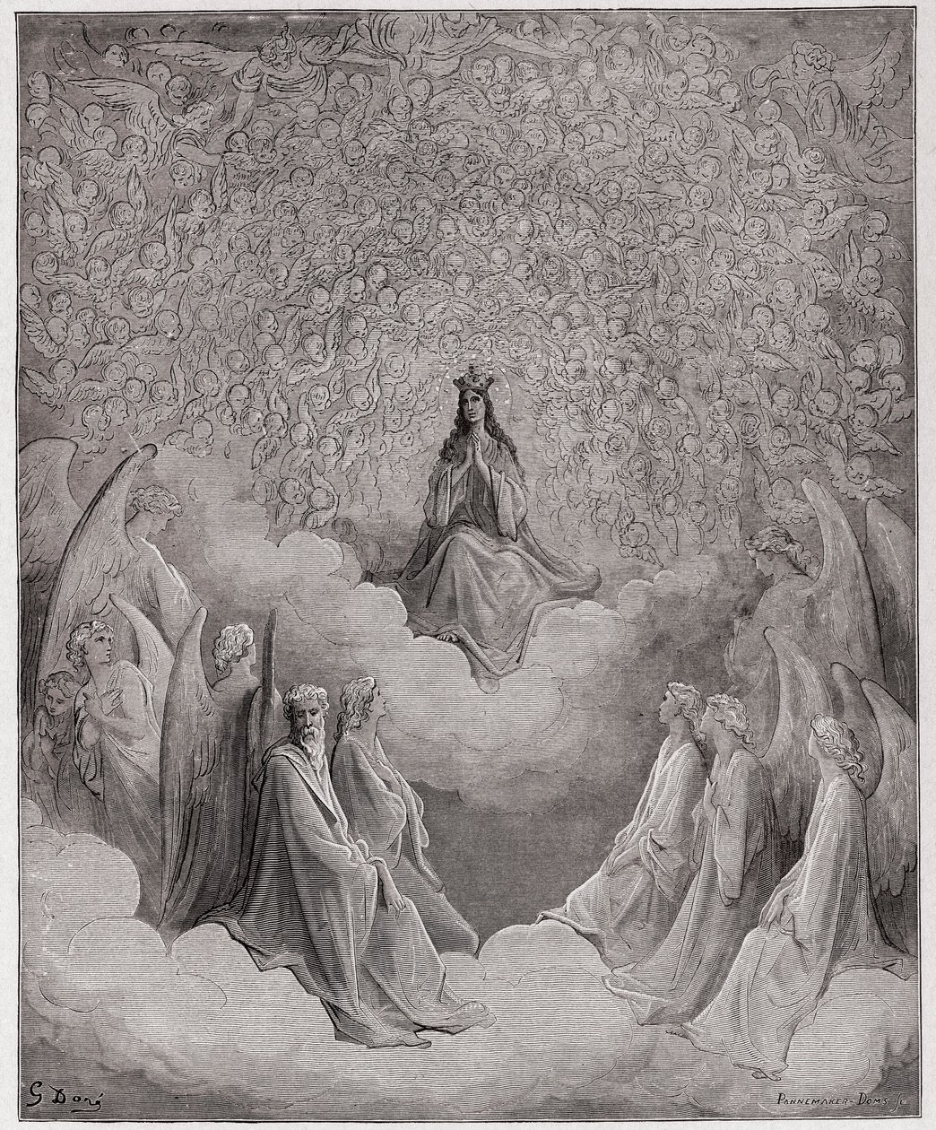 De Goddelijke Komedie (La Divina Commedia), Paradiso, Canto 31: De koningin van de hemel - door Dante Alighieri (1265-1321) - Illustratie door Gustave Doré (1832-1883) door Gustave Dore