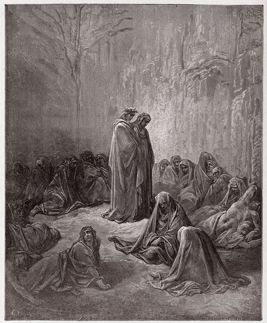 De Goddelijke Komedie, Purgatorio, Canto 13: De zielen van de afgunstigen - door Dante Alighieri (1265-1321) - Illustratie door Gustave Dore (1832-1883) door Gustave Dore
