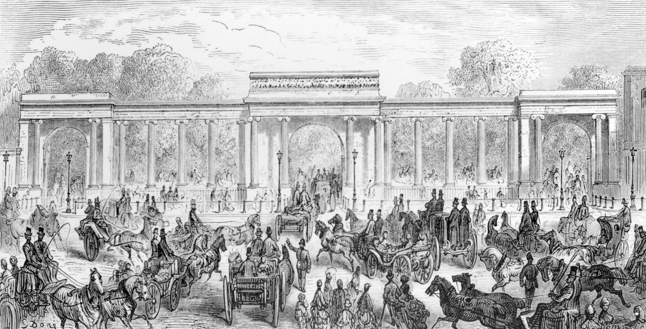De ingang van Hyde Park, uit 