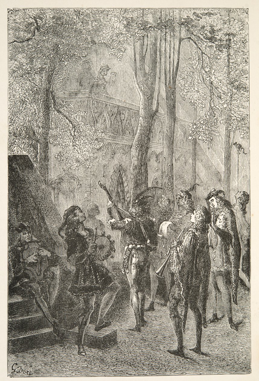 De Vreugde van het Huwelijk van Sir Gareth, uit Verhalen van de Dagen van Koning Arthur door Charles Henry Hanson, pub.1898 door Gustave Dore