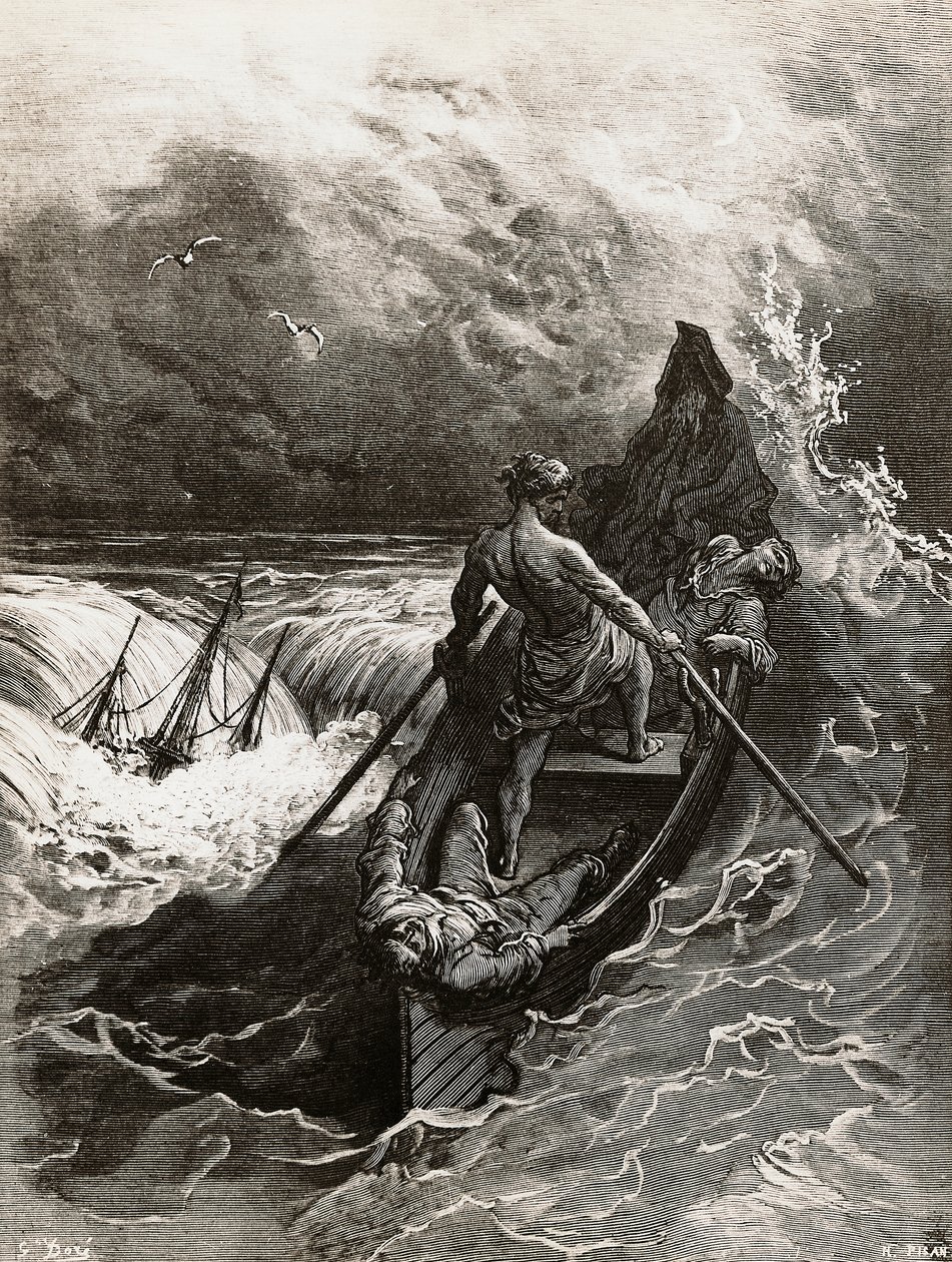 De zeeman, uit de Rime of the Ancient Mariner, gedicht door Samuel Taylor Coleridge, illustratie door Gustave Doré door Gustave Dore