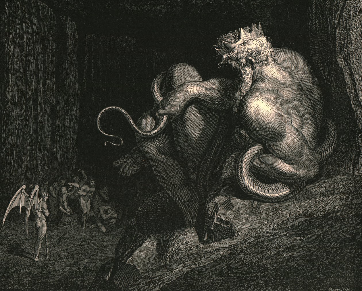 Daar staat Minos door Gustave Dore