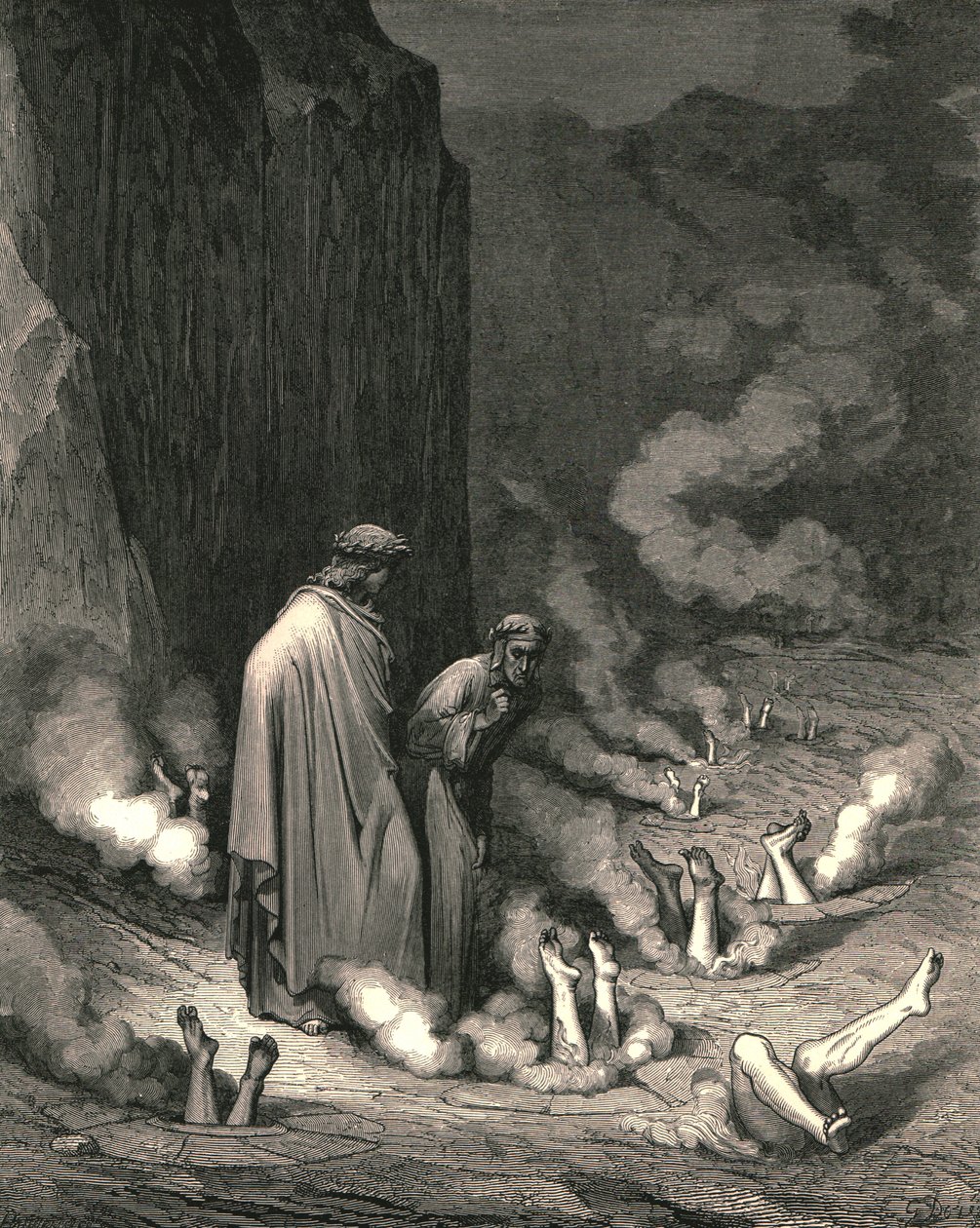 Daar stond ik als de monnik, die een ellendeling biecht voor moord, ca. 1890 door Gustave Dore