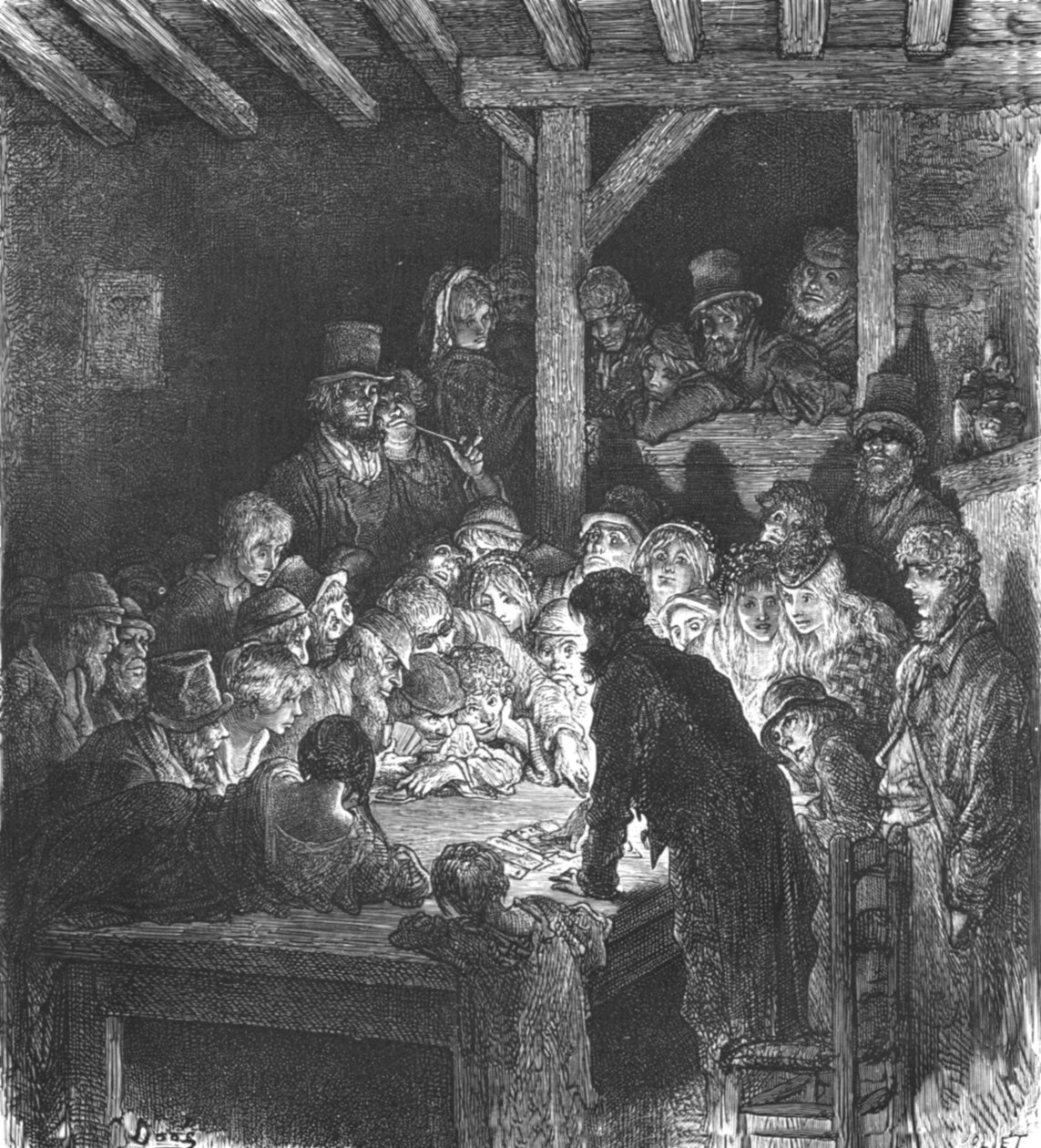 Dieven aan het Gokken door Gustave Dore