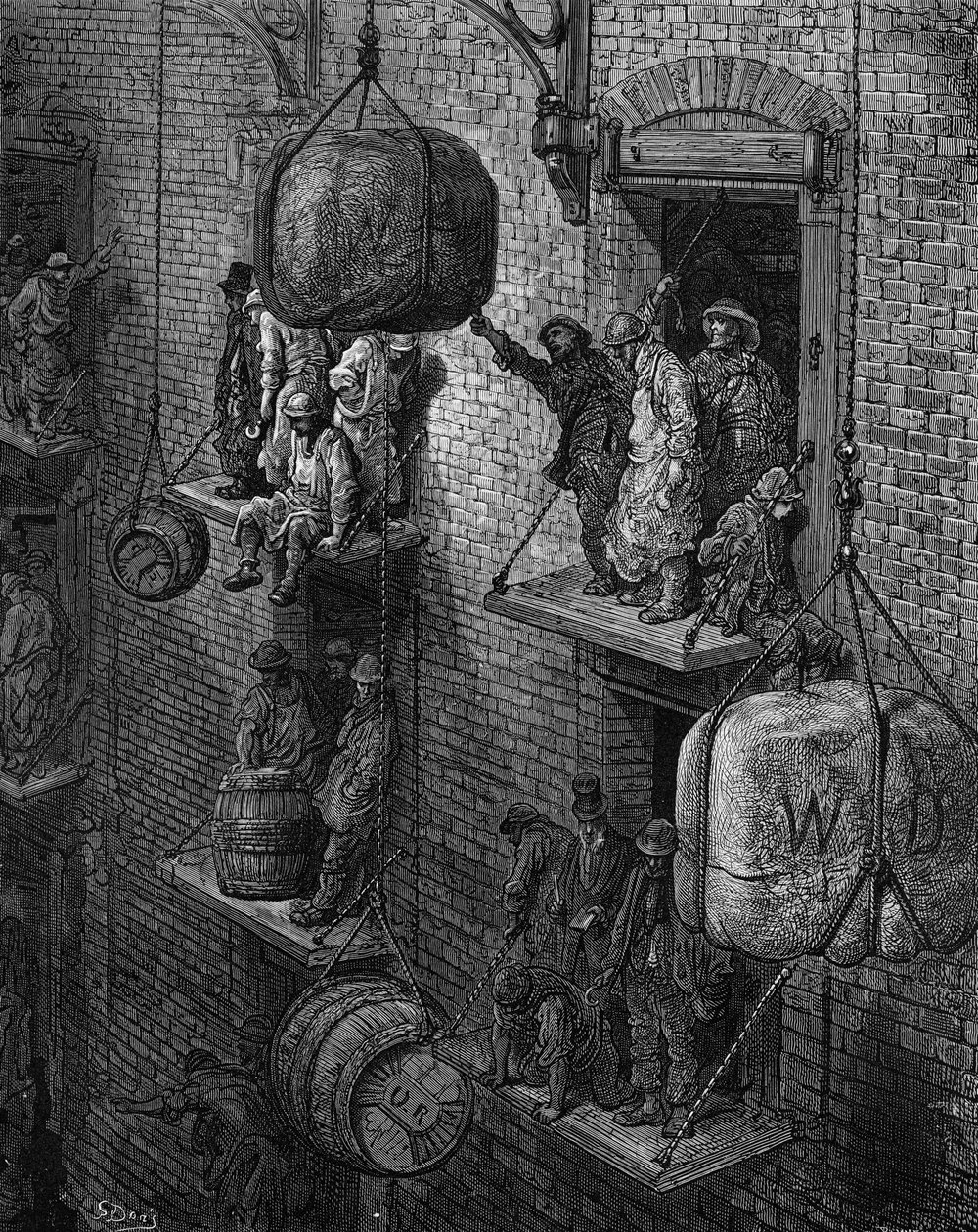 Victoriaans Londens warenhuis door Gustave Dore