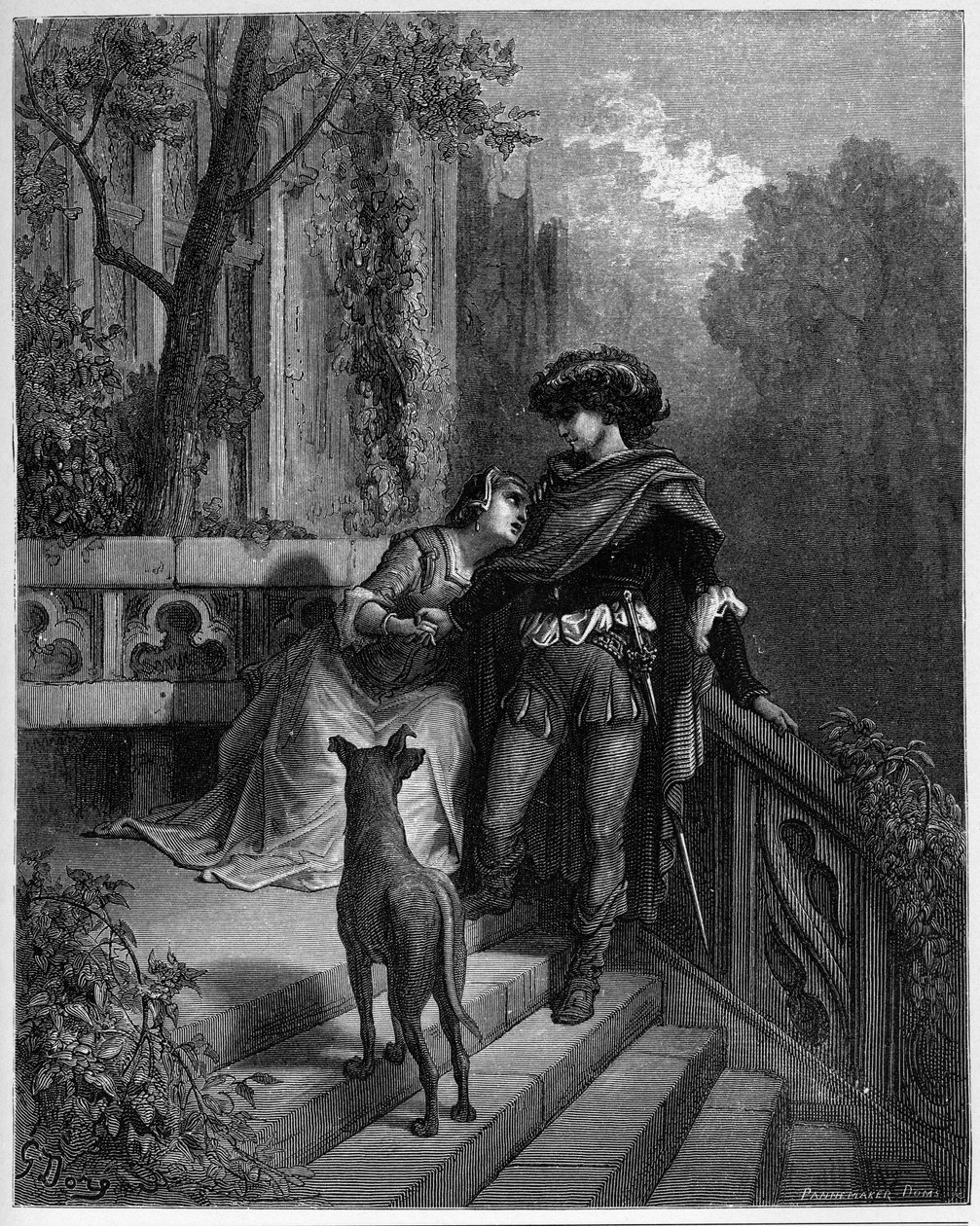 De twee duiven - uit "Fabels" van Jean de La Fontaine door Gustave Dore