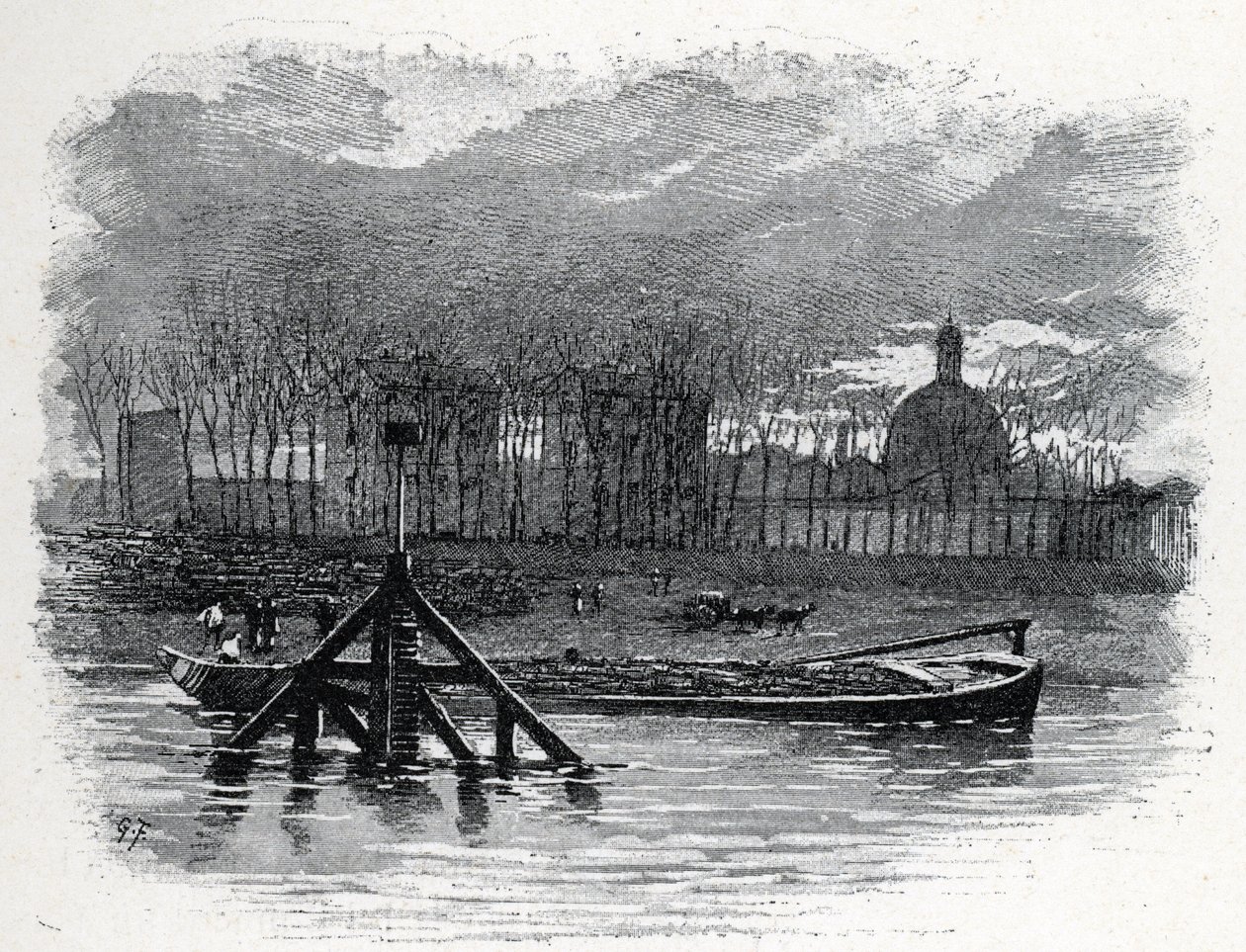 Uitzicht op de waterkraan van quai d