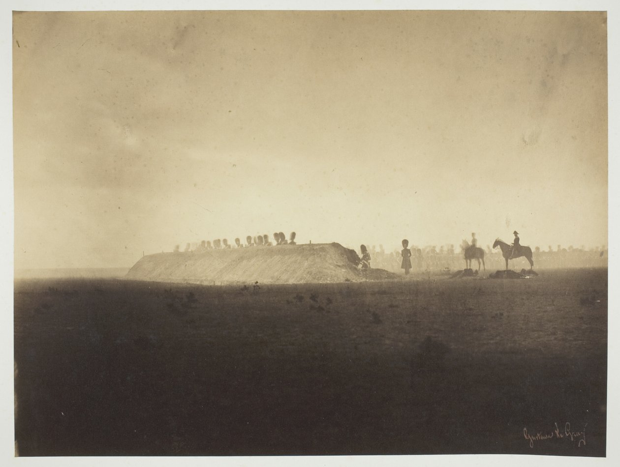 Chalons Kamp: Manoeuvres op 3 oktober (Camp de Châlons: manoeuvres du 3 octobre) door Gustave Le Gray