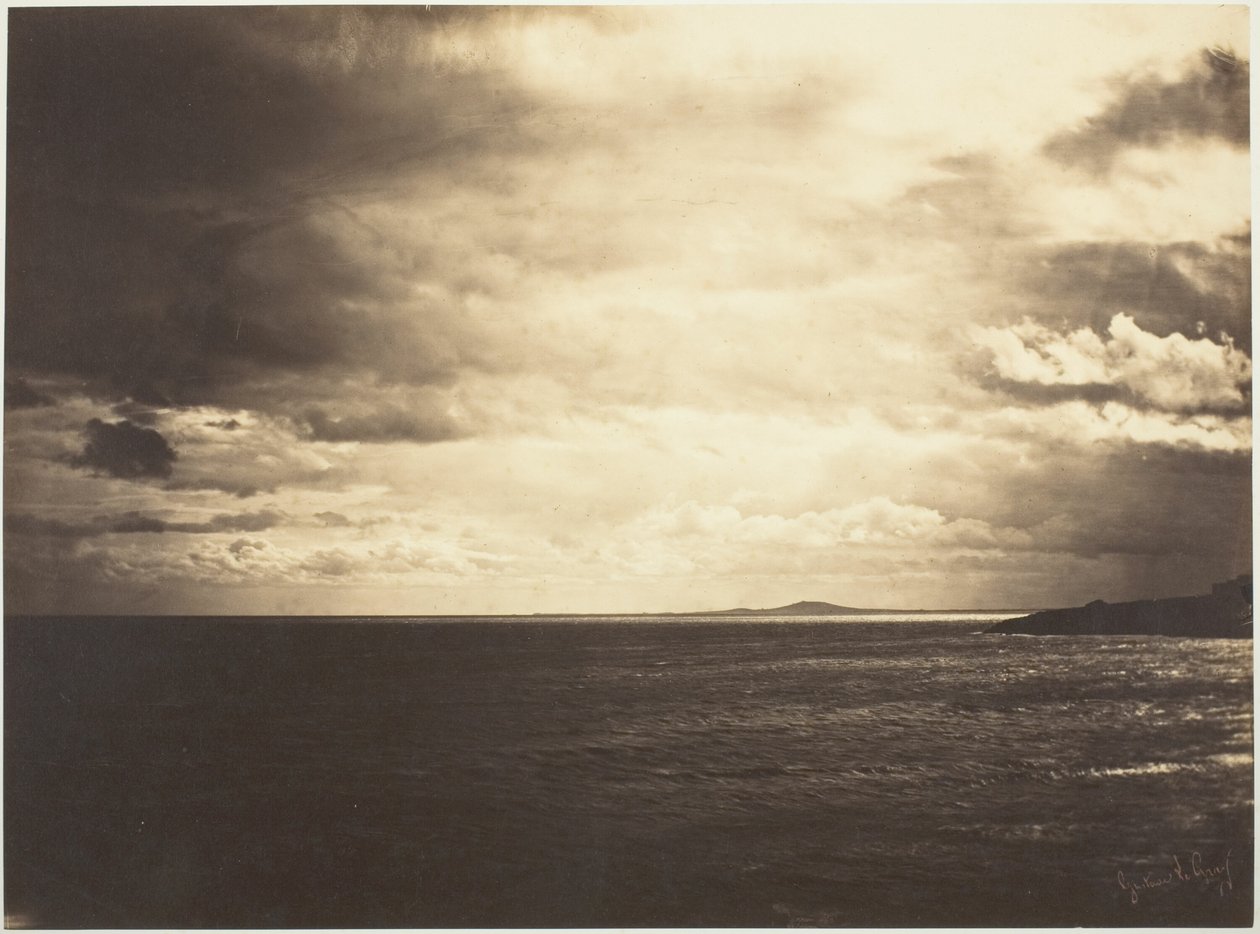Bewolkte Lucht, Middellandse Zee door Gustave Le Gray