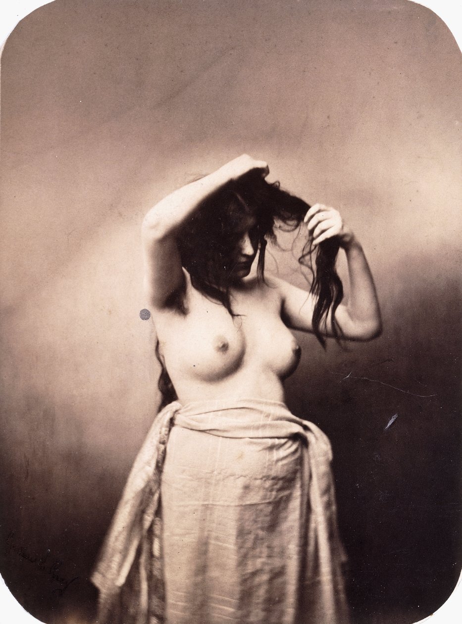 Staande vrouwelijke naakt, ca. 1855 door Gustave Le Gray