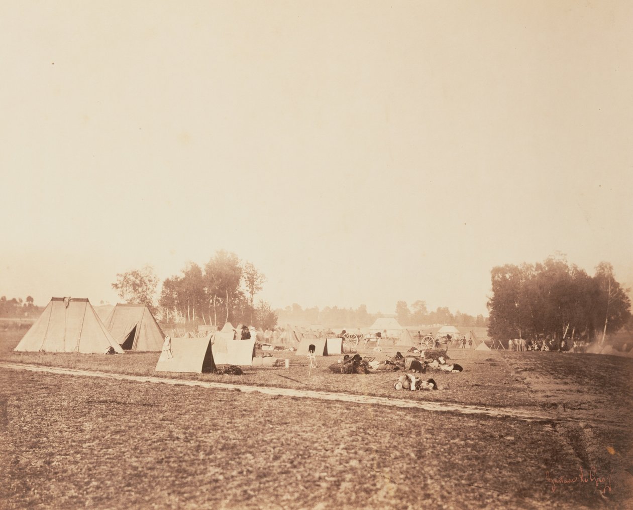 De bivak door Gustave Le Gray