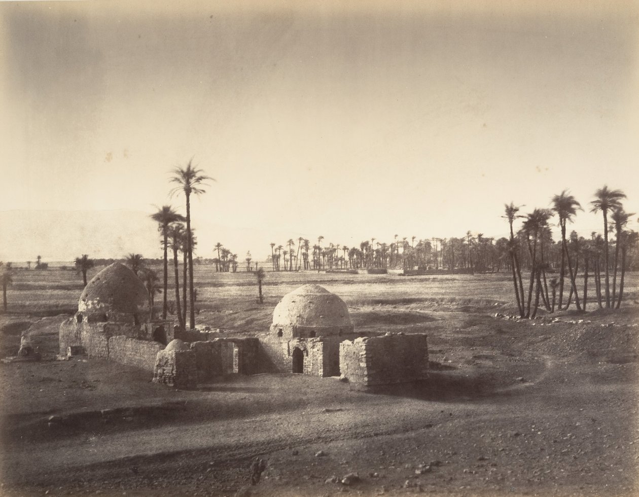 Uitzicht op de Vlakte van Thebe genomen vanaf de tempel van Karnak, 1867 door Gustave Le Gray