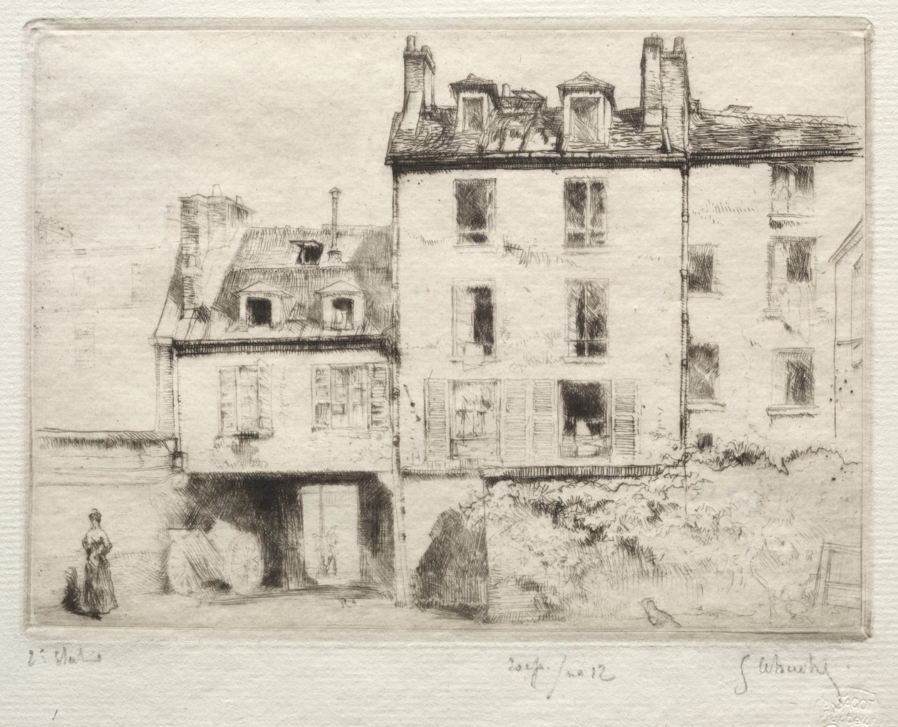 La rue Lacépède: de binnenplaats van de smid Cottens door Gustave Leheutre