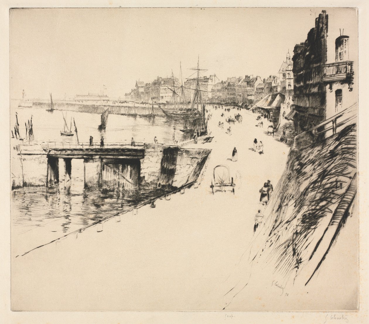 De Dam van Treport door Gustave Leheutre