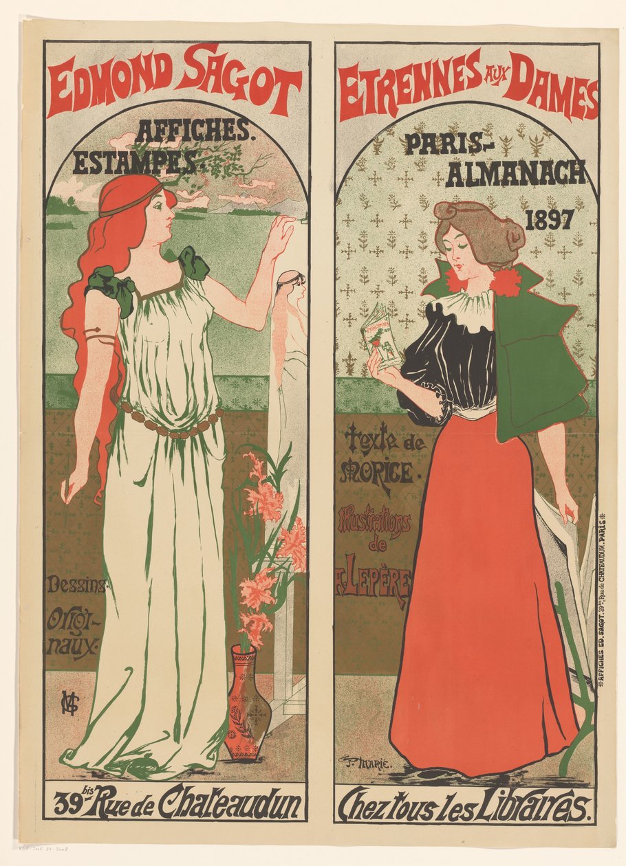 Affiche van Edmond Sagot door Gustave Marie