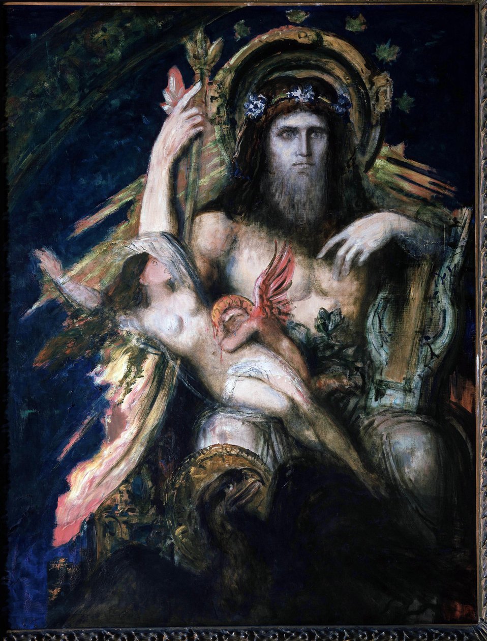 Jupiter (Zeus) en Semele (verbrand) door Gustave Moreau door Gustave Moreau