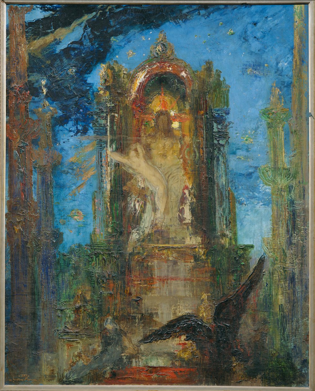 Jupiter en Semele (schilderij op doek) door Gustave Moreau