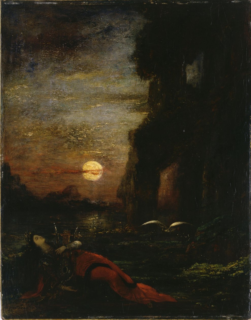 De dood van Sappho door Gustave Moreau