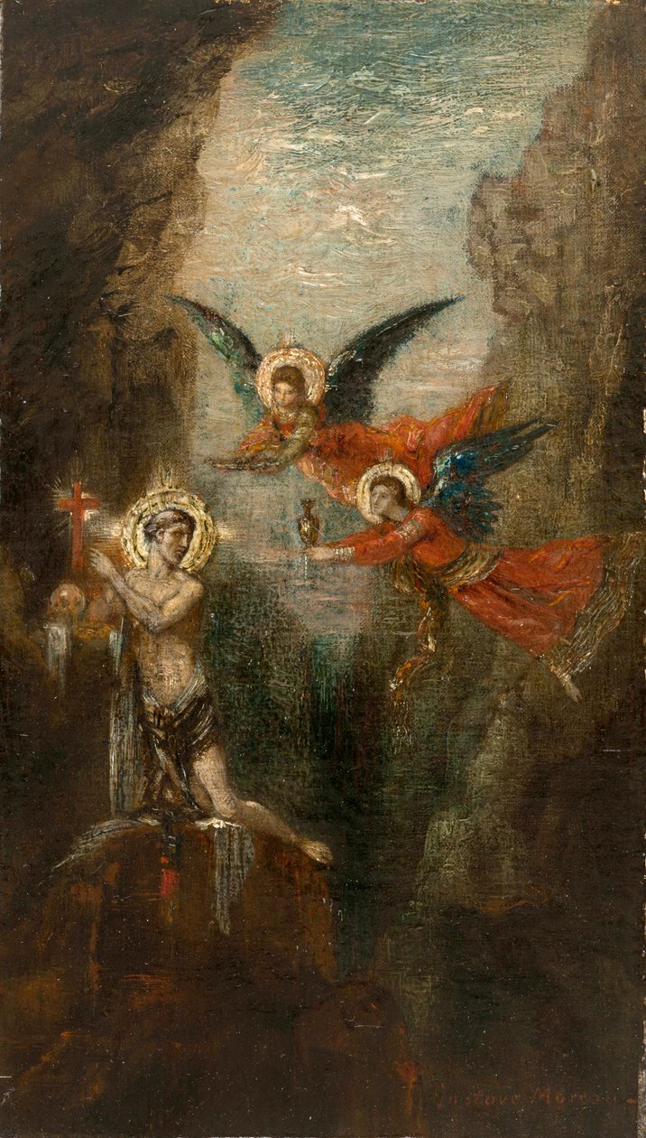Moreau - Een heilige in de woestijn, rond 1879 door Gustave Moreau