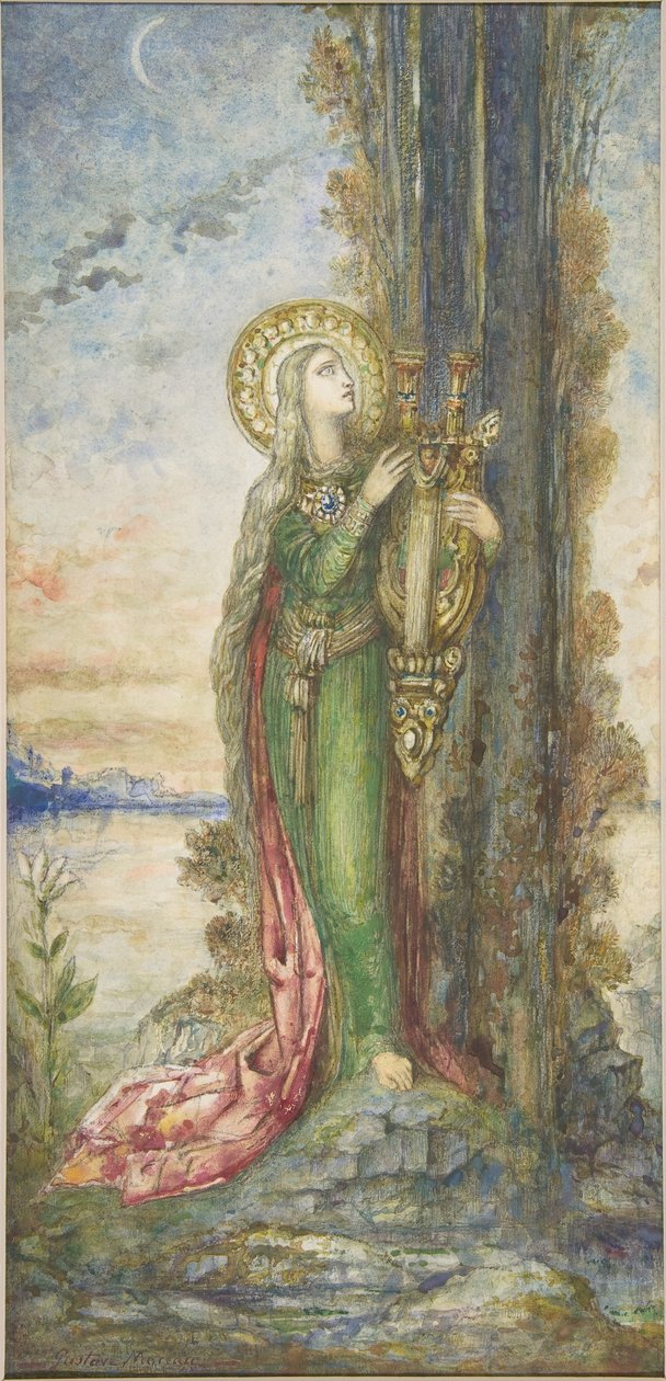 Sint-Cecilia door Gustave Moreau