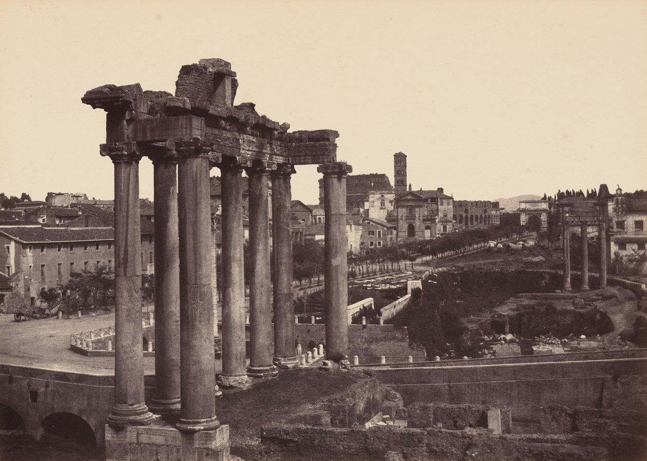 Rome, Vue Prise au Forum (Rome, Gezicht op het Forum),1858-1859 (foto) door Gustave de Beaucorps