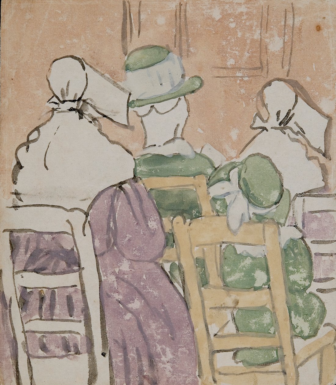 Figuren in de kerk door Gwen John