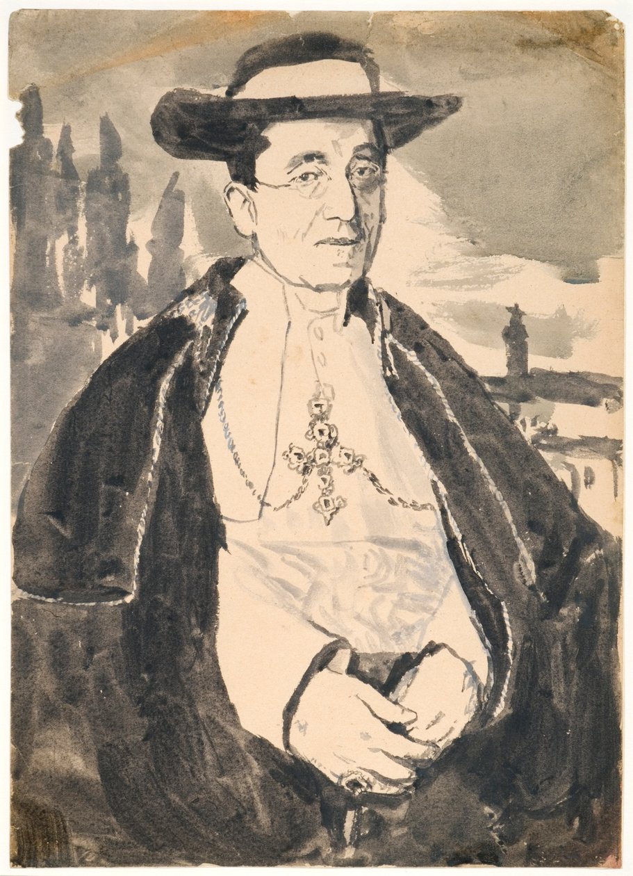 Paus Benedictus XV door Gwen John