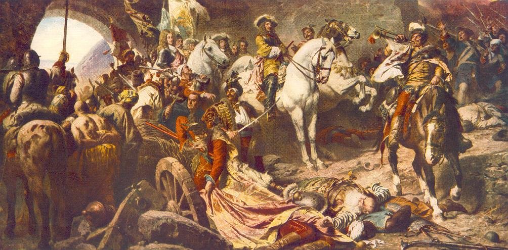 De herovering van Buda Kasteel in 1686 door Gyula Benczúr