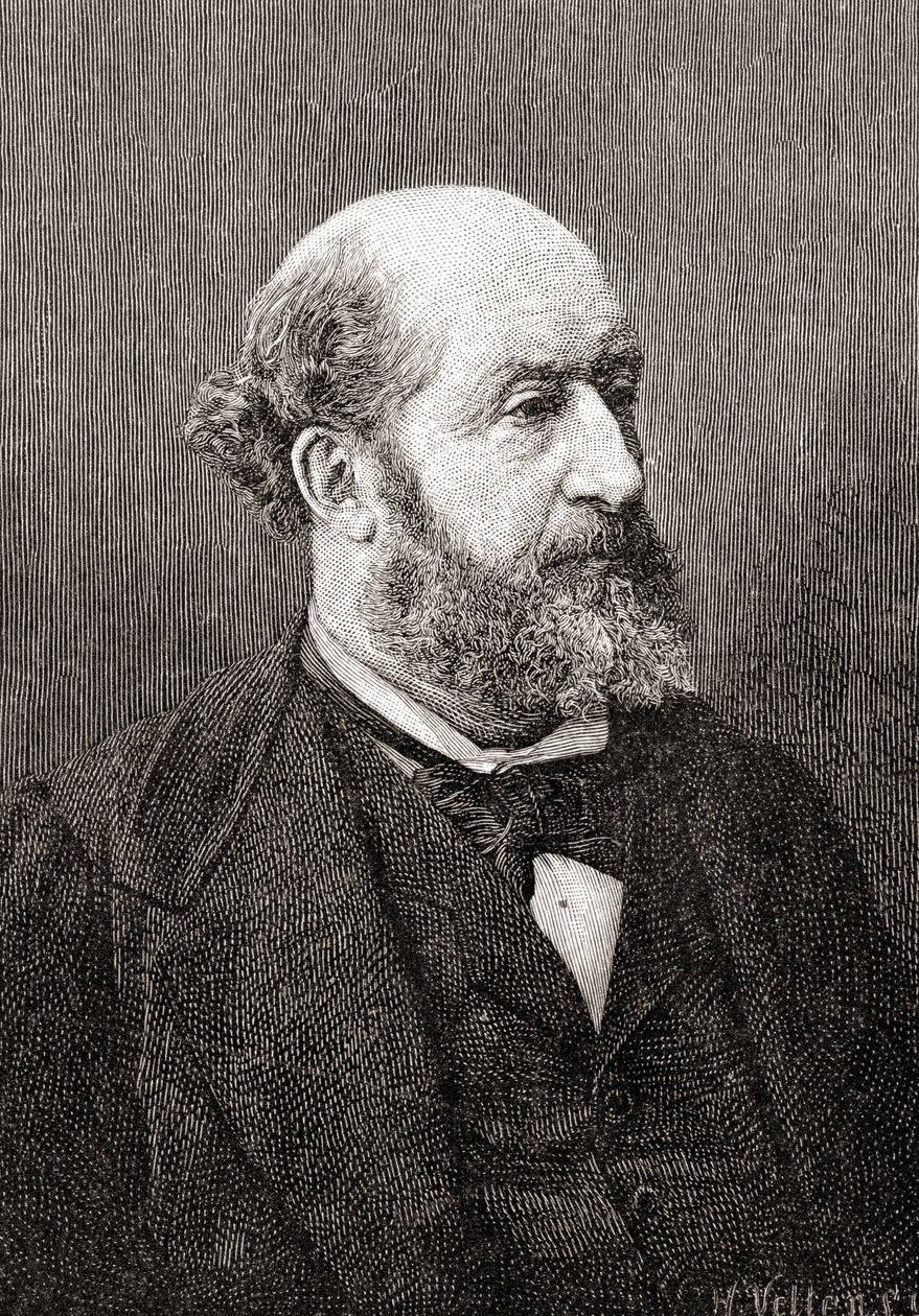 Guillaume Victor Émile Augier, uit The Century Illustrated Monthly Magazine, gepubliceerd 1884 door H. Velten