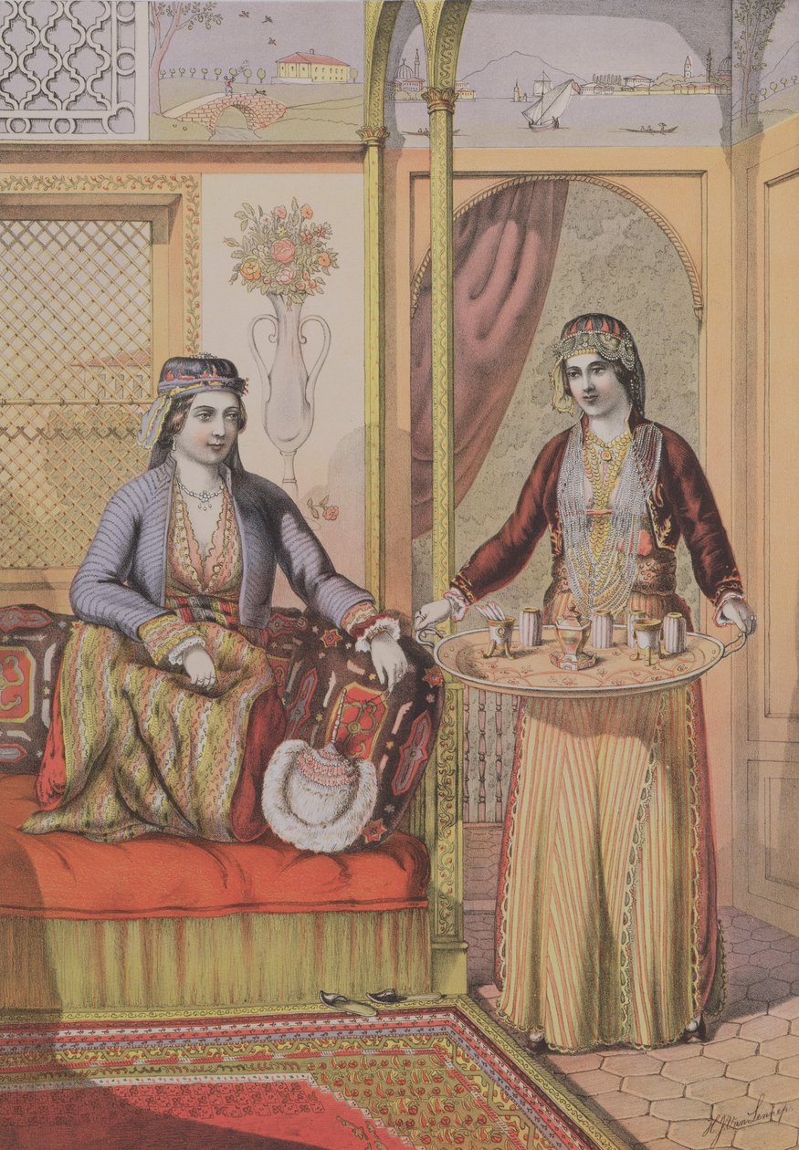 Armeense Dames Thuis, gegraveerd door Charles Parsons, 1862 door H.J. van Lennep