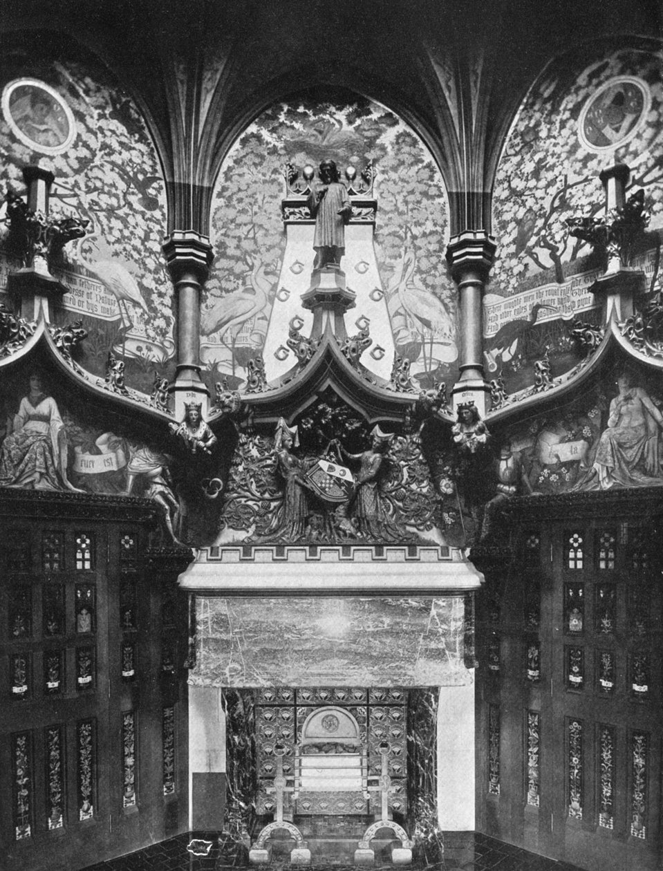 De Chaucer Kamer, Cardiff Kasteel, Wales, 1924-1926 door HN King