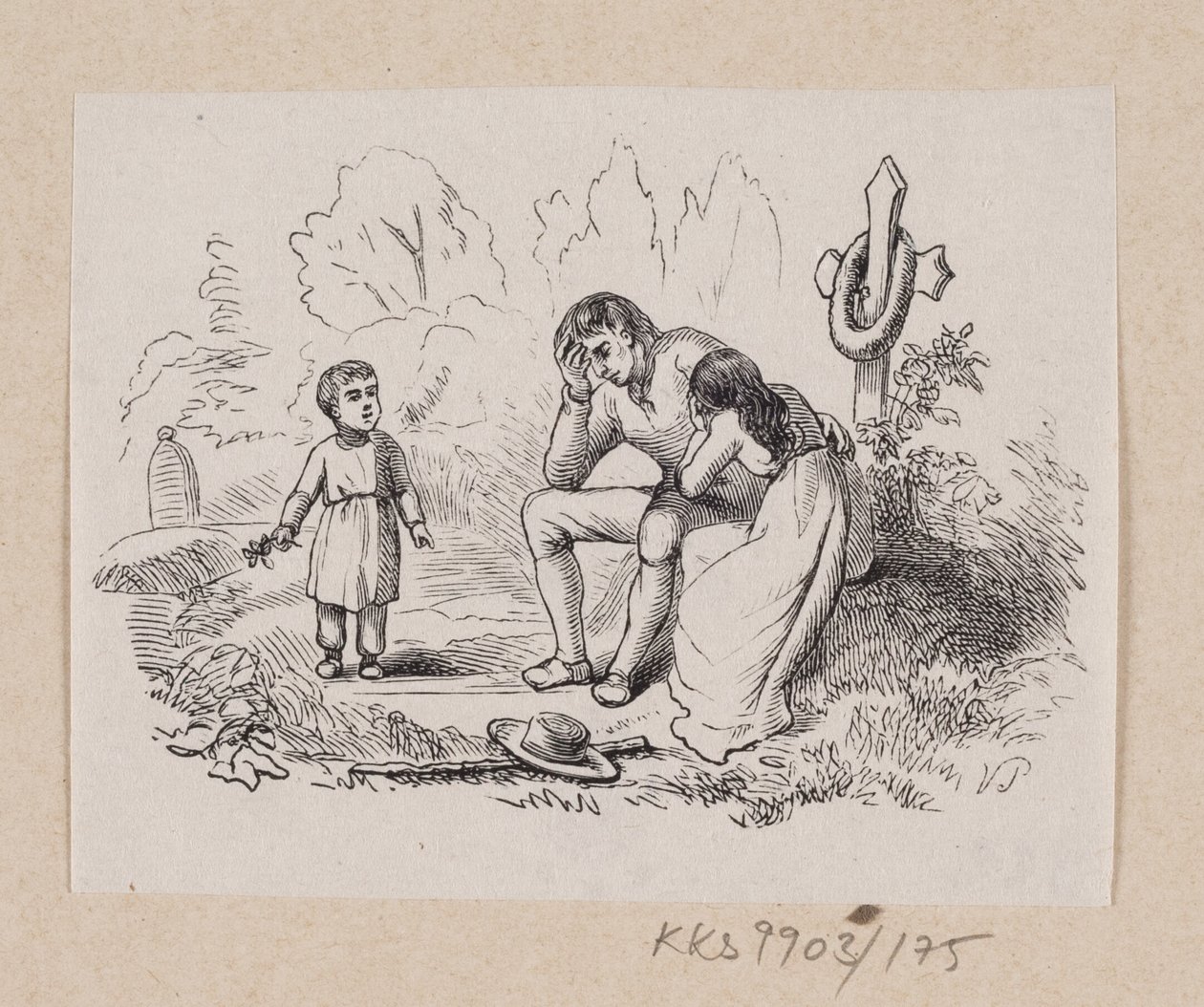 Illustratie voor "De laatste Parel" in H.C. Andersen, "Sprookjes en Verhalen", Deel 2 door H.P. Hansen