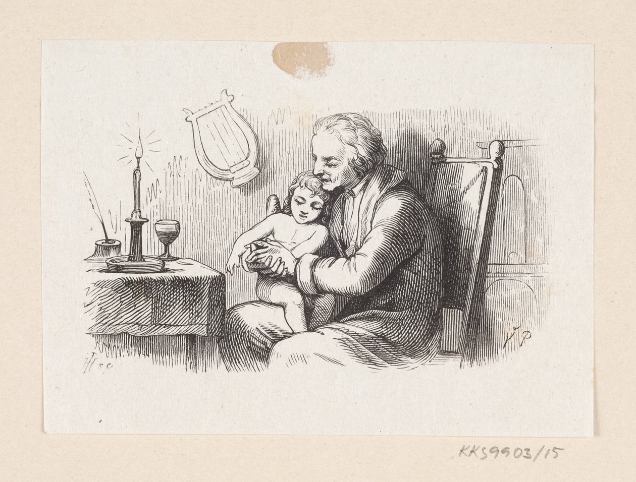 Illustratie voor "De stoute jongen" in H.C. Andersen, "Sprookjes en verhalen", Deel 1 door H.P. Hansen