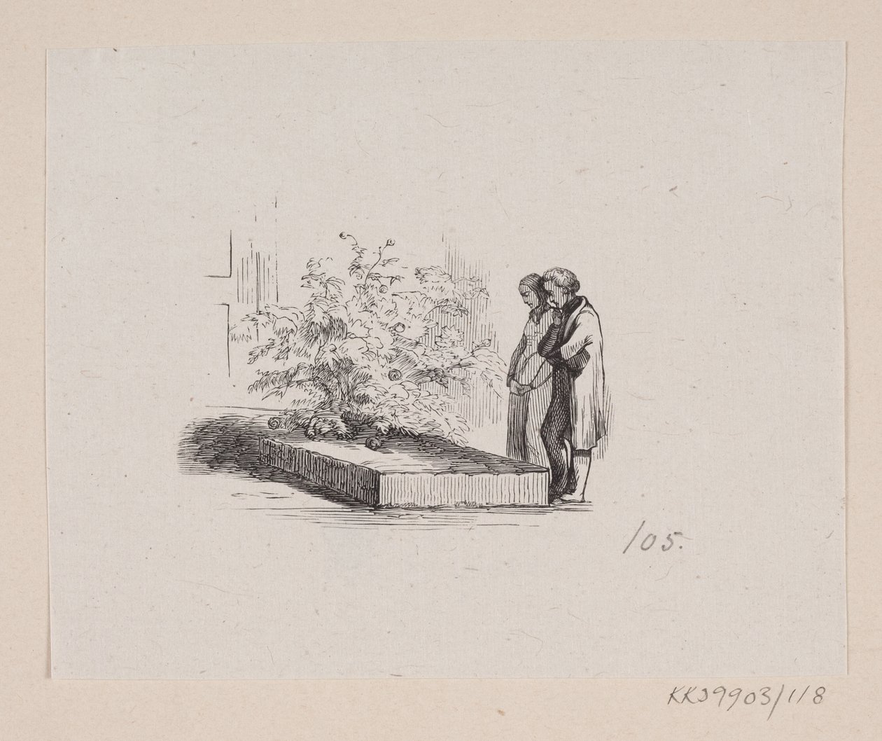 Illustratie bij "Nabofamilierne" in H.C. Andersen, "Sprookjes en Verhalen", Deel 2 door H.P. Hansen