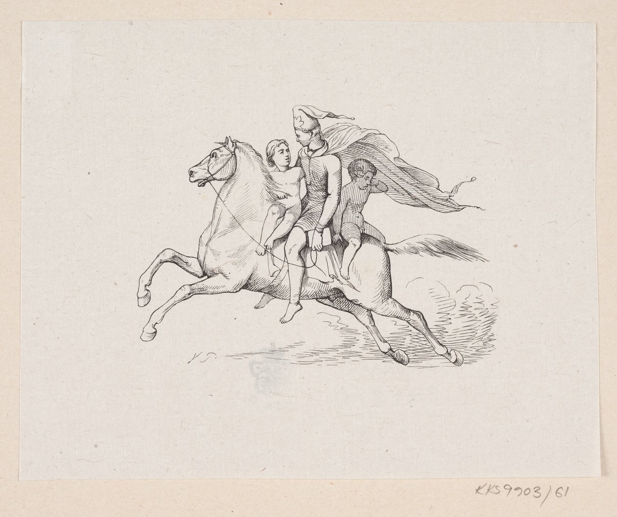 Illustratie voor "Ole Lukøje" in H.C. Andersen, "Sprookjes en Verhalen", Deel 1 door H.P. Hansen