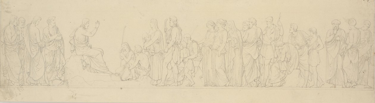 De Bergrede. Friescompositie met studie voor afwijkend reliëf in de Slotkerk door H.W. Bissen