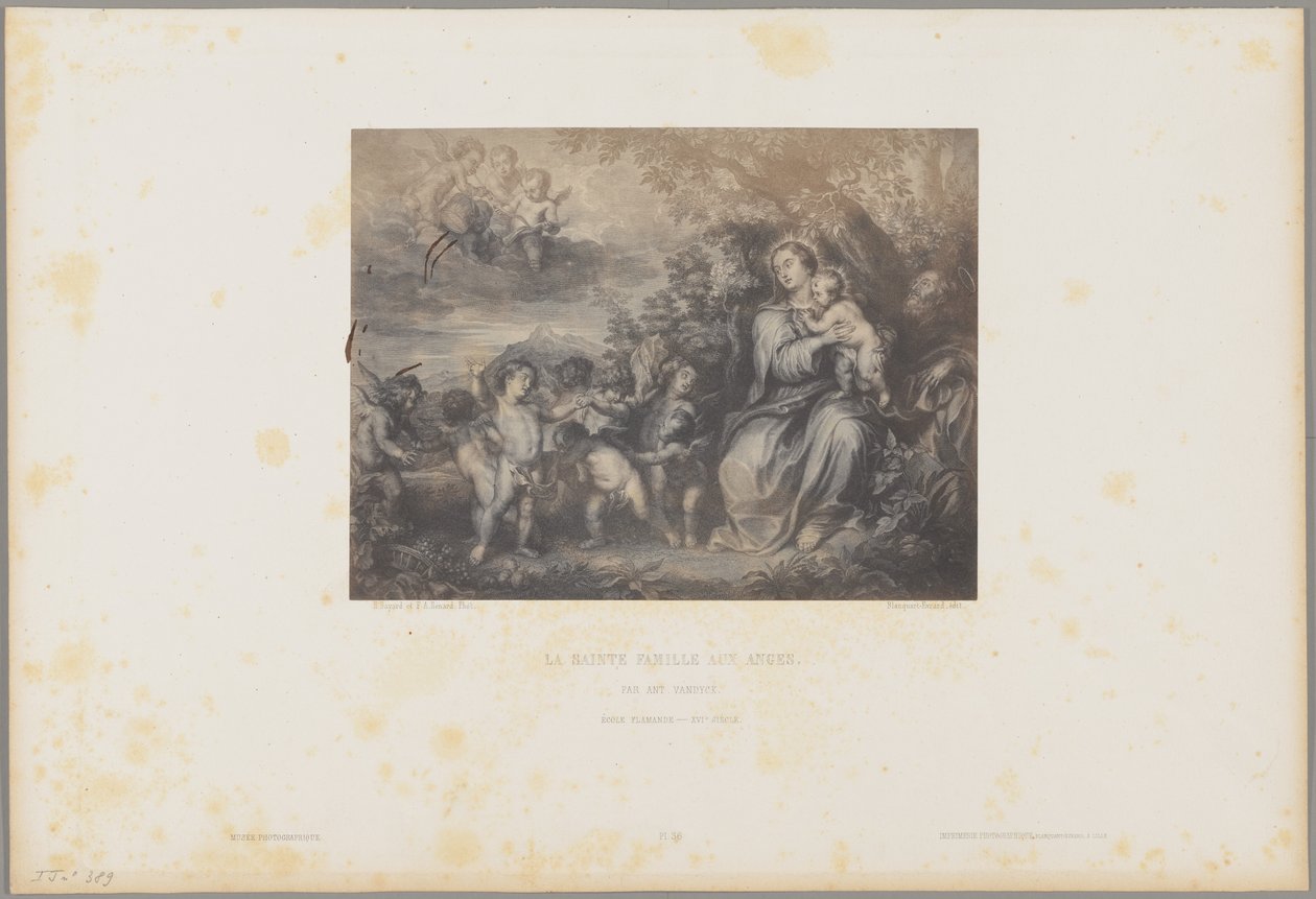 De Heilige Familie en de Engelen door H. Bayard and F. A. Renard