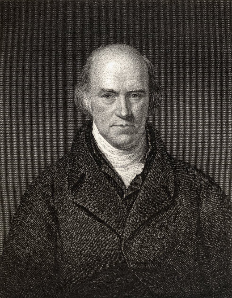 Davies Gilbert, President van de Royal Society, gegraveerd door J. Thompson, uit 