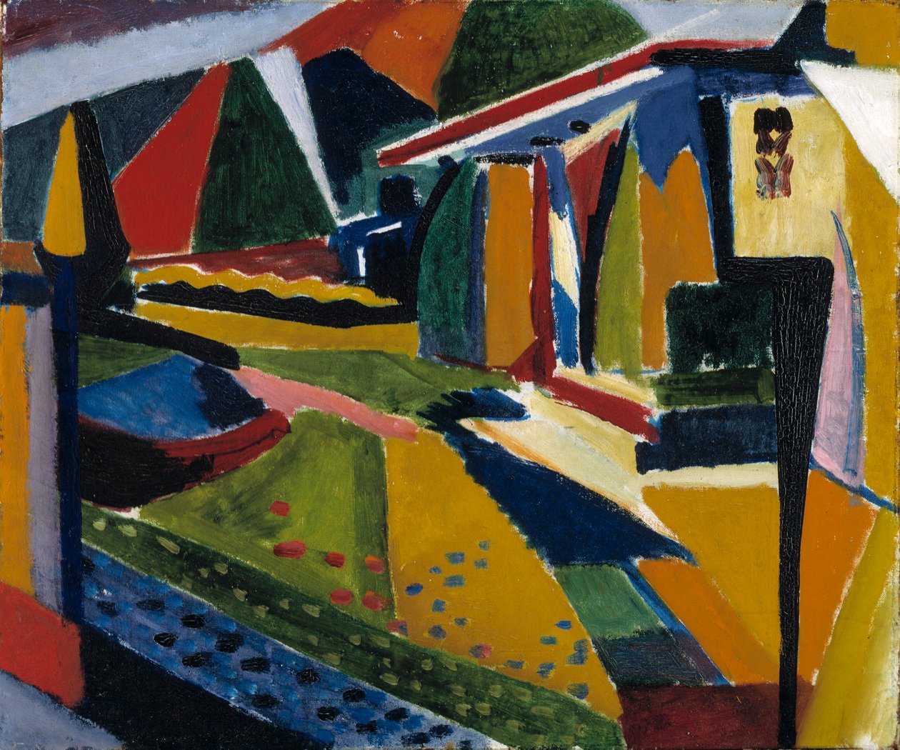 Abstract landschap door H. Lyman Sayen