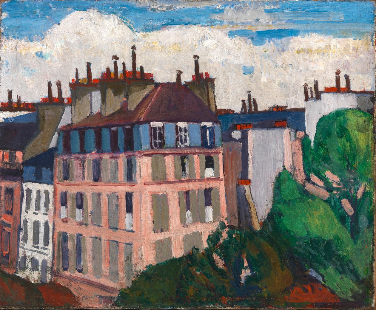 Rooftops, Paris door H. Lyman Sayen