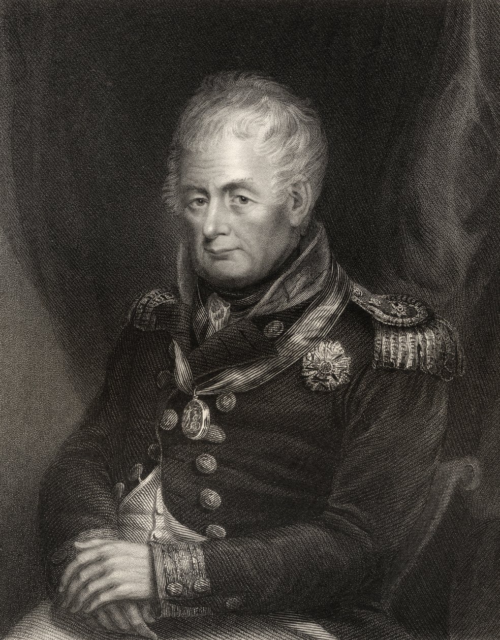 Admiraal William Carnegie, gegraveerd door Henry Cook, uit 