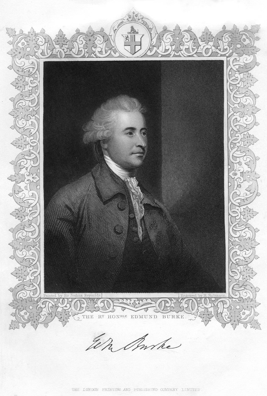 Edmund Burke, Ierse staatsman, auteur, redenaar, politiek theoreticus en filosoof door H. Robinson