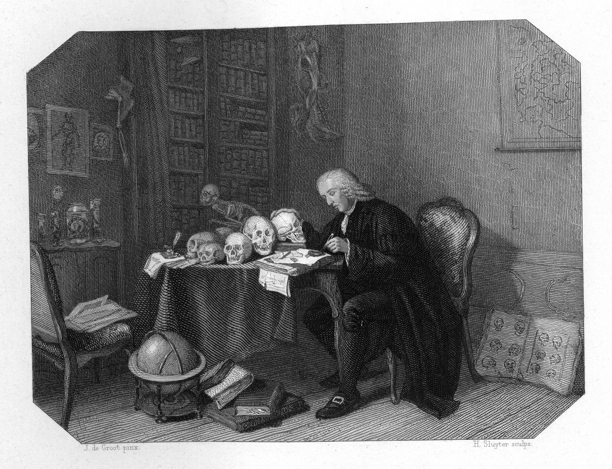 Petrus Camper, Nederlandse anatoom, antropoloog en natuuronderzoeker, ca. 1870 door H. Sluyter