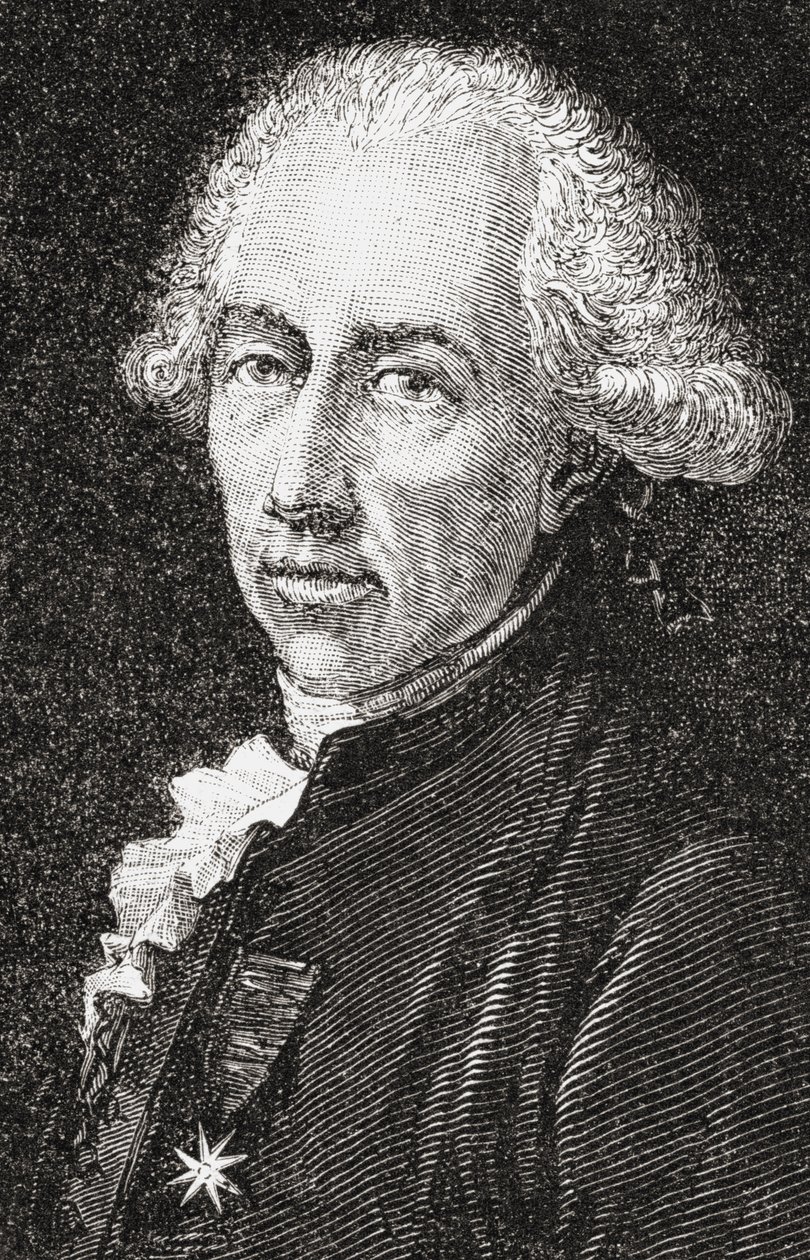 Francois Alexandre Frederic, Duc de la Rouchefoucauld-Liancourt, gegraveerd door Pannemaker-Ligny, uit 